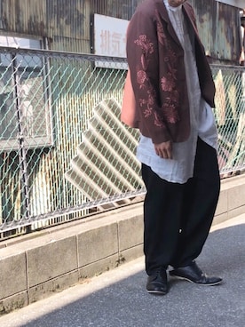 「studio CLIP（スタディオクリップ）のアイテム（シャツワンピース）」を使った、TenMuさん（メンズ・177cm）の春コーディネート