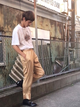 「TODAYFUL（トゥデイフル）のアイテム（パンツ）」を使った、TenMuさん（メンズ・178cm）の夏コーディネート