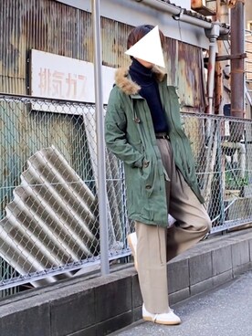 「URBAN RESEARCH（アーバンリサーチ）のアイテム（モッズコート）」を使った、TenMuさん（メンズ・177cm）の秋コーディネート