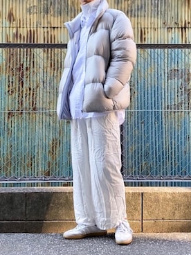 「shiyoh」｜「アイテム（ダウンジャケット/コート）」を使った、TenMuさん（メンズ・177cm）の冬コーディネート