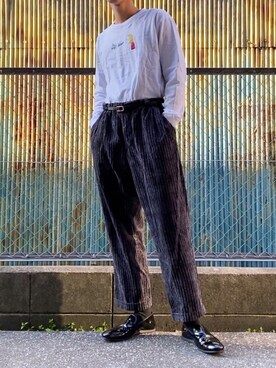 「BEAMS（ビームス）のアイテム（スリッポン）」を使った、TenMuさん（メンズ・177cm）の春コーディネート