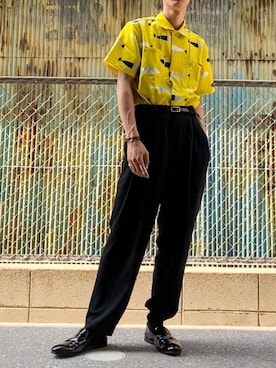 「BEAMS（ビームス）のアイテム（スリッポン）」を使った、TenMuさん（メンズ・177cm）の春コーディネート