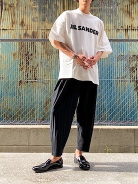 「BEAMS（ビームス）のアイテム（スリッポン）」を使った、TenMuさん（メンズ・177cm）の夏コーディネート