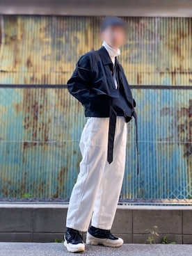 「niko and...（ニコアンド）のペインターデニムパンツ（デニムパンツ）」を使った、TenMuさん（メンズ・177cm）の冬コーディネート