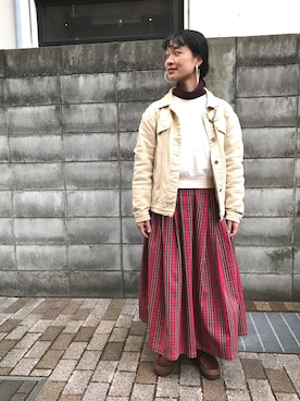 「アイテム（ブルゾン）」を使った、ジリさん（レディース・155cm・30代）の冬コーディネート