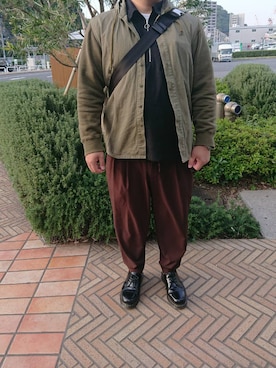 「エクストララージ」｜「アイテム（ブーツ）」を使った、yabさん（メンズ・177cm）の秋コーディネート