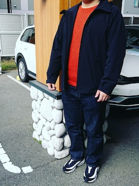 「JUNRED（ジュンレッド）のアイテム（マウンテンパーカー）」を使った、yabさん（メンズ・177cm）の冬コーディネート