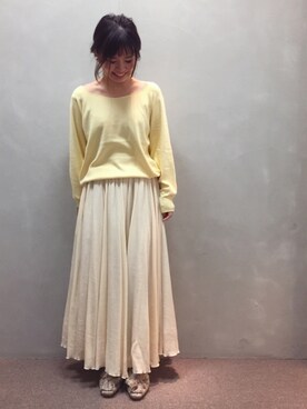 「yellow」｜nakamura sayakaさん（レディース・156cm）の冬コーディネート