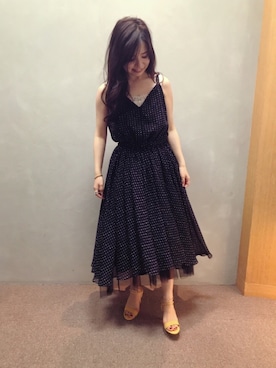 「RANDA（ランダ）のアイテム（ワンピース/ドレス）」を使った、nakamura sayakaさん（レディース・156cm）の春コーディネート