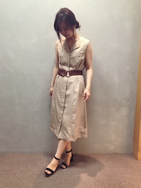 「RANDA（ランダ）のアイテム（ワンピース/ドレス）」を使った、nakamura sayakaさん（レディース・156cm）の春コーディネート