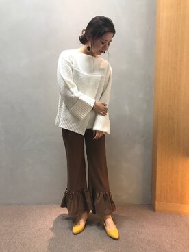 「RANDA（ランダ）のアイテム（アクセサリー）」を使った、nakamura sayakaさん（レディース・156cm）の秋コーディネート
