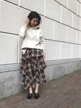 「スエット」｜nakamura sayakaさん（レディース・156cm）の冬コーディネート