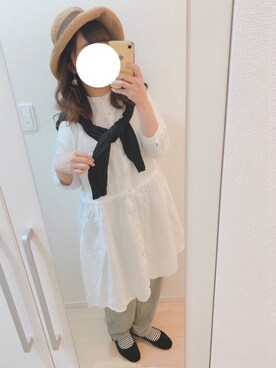 「SVEC（シュベック）のカンフーシューズ kung fu Shoes / ストラップパンプス（バレエシューズ）」を使った、まる☺︎さん（レディース・157cm）の春コーディネート