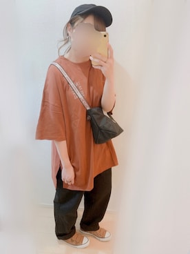 「MERLOT（メルロー）のアイテム（帽子）」を使った、まる☺︎さん（レディース・157cm）の夏コーディネート