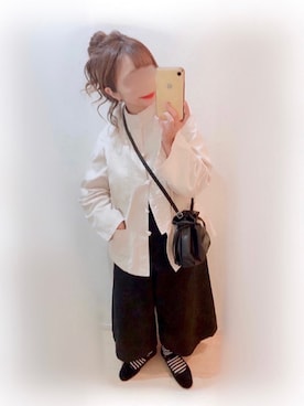 「sakishimatokyo（サキシマトーキョー）のアイテム（ノーカラージャケット）」を使った、まる☺︎さん（レディース・157cm）の春コーディネート