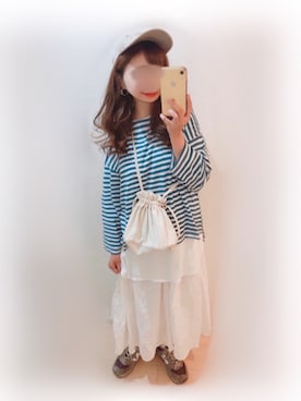 「Wordtrobe（ワードトローブ）のアイテム」を使った、まる☺︎さん（レディース・157cm）の春コーディネート