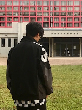「シュプリーム」｜「アイテム（ブルゾン）」を使った、Nさん（メンズ・178cm）の秋コーディネート