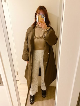 「U by SPICK&SPAN（ユーバイスピックアンドスパン）のアイテム（ジャケット/アウター）」を使った、cotoさん（レディース・161cm）の冬コーディネート