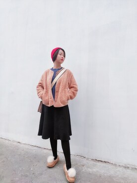 「基础款」｜「アイテム（帽子）」を使った、Mssundayさん（レディース・156cm）の秋コーディネート