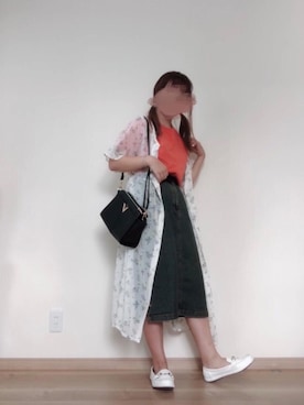「アイテム（モカシン/デッキシューズ）」を使った、名波  凪さん（レディース・157cm）の夏コーディネート