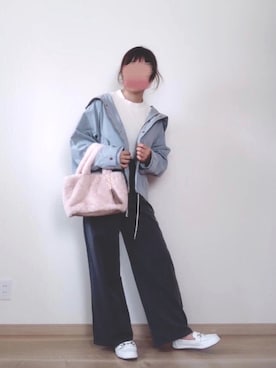「RETRO GIRL（レトロガール）のアイテム（マウンテンパーカー）」を使った、名波  凪さん（レディース・157cm）の秋コーディネート