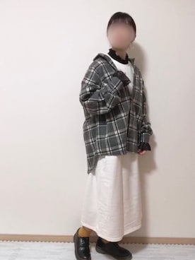 「Chaco closet（チャコ クローゼット）のバルーンスリーブ7分袖ポケット付きミニ裏毛Aラインスウェットワンピース（ワンピース）」を使った、名波  凪さん（レディース・157cm）の春コーディネート