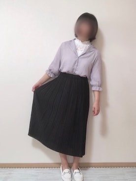 「GRL」｜「アイテム（モカシン/デッキシューズ）」を使った、名波  凪さん（レディース・157cm）の春コーディネート