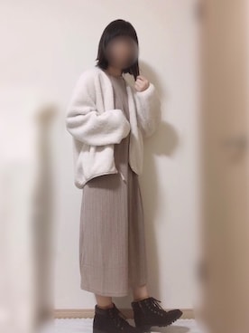 「DRESKIP（ドレスキップ）のアイテム（ワンピース/ドレス）」を使った、名波  凪さん（レディース・157cm）の冬コーディネート
