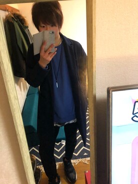 「PARADOX（パラドックス）のアイテム（トップス）」を使った、波多野龍之介さん（メンズ・175cm）の冬コーディネート