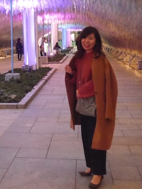「ISOOK（アイスー）のアイテム（ニット/セーター）」を使った、ma_chanさん（レディース・153cm）の冬コーディネート