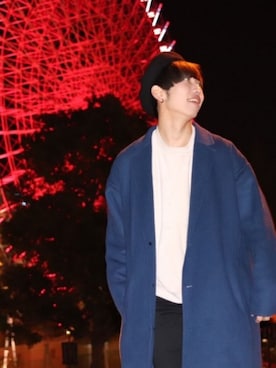 「BEAUTY&YOUTH UNITED ARROWS」｜「アイテム（チェスターコート）」を使った、Kinopyさん（メンズ・174cm）の冬コーディネート