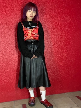 「OPENING CEREMONY（オープニングセレモニー）のアイテム（スリッポン）」を使った、もよさん（レディース・157cm）の秋コーディネート