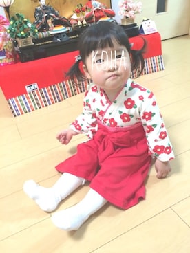 「ベビー袴」｜♡koha♡さん（キッズ・80cm）の春コーディネート