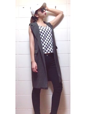 「Jayro（ジャイロ）のアイテム（パンツ）」を使った、きらりさん（レディース・167cm）の夏コーディネート