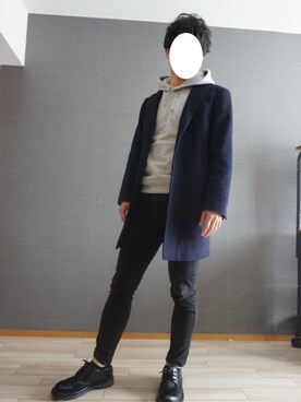 「STUDIOUS（ステュディオス）のアイテム（パーカー）」を使った、Jumonjiさん（メンズ・174cm）の春コーディネート