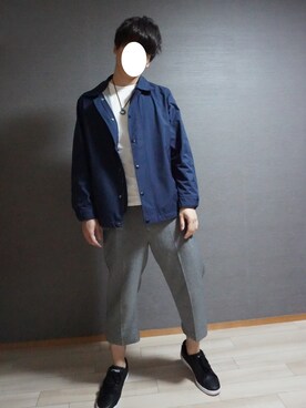 「Johnbull Private labo（ジョンブルプライベートラボ）のアイテム（ナイロンジャケット）」を使った、Jumonjiさん（メンズ・174cm）の夏コーディネート