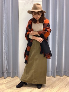 「Te chichi TERRASSE」｜「アイテム（ブーツ）」を使った、ばなおさん（レディース・142cm）の秋コーディネート