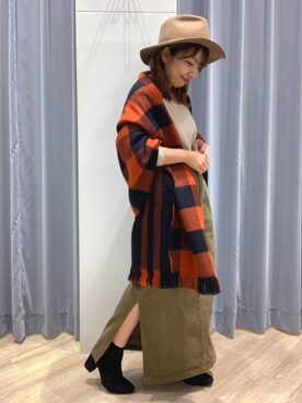 「Te chichi TERRASSE」｜「アイテム（ブーツ）」を使った、ばなおさん（レディース・142cm）の秋コーディネート