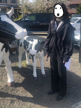 「PAMEO POSE（パメオポーズ）のGEB 2 TONE CHOKER（チョーカー、ブラック系）」を使った、nicoさん（レディース）の春コーディネート