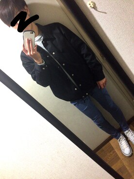 「CONVERSE（コンバース）のアイテム（その他アウター）」を使った、.さん（メンズ・173cm）の春コーディネート