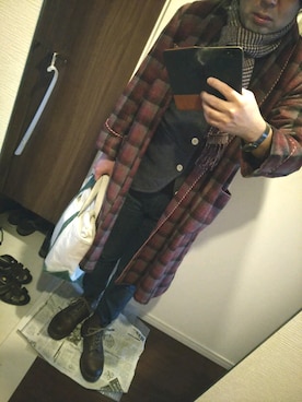 「UNIQLO（ユニクロ）のWOMEN ウルトラストレッチジーンズ（デニムパンツ）」を使った、Jigenさん（メンズ・168cm）の冬コーディネート