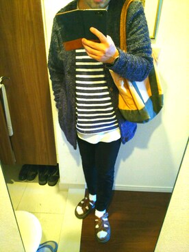 「UNIQLO（ユニクロ）のWOMEN ウルトラストレッチジーンズ（デニムパンツ）」を使った、Jigenさん（メンズ・168cm）の春コーディネート