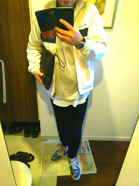 「UNIQLO（ユニクロ）のWOMEN ウルトラストレッチジーンズ（デニムパンツ）」を使った、Jigenさん（メンズ・168cm）の春コーディネート