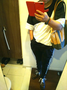 「U.Q（ユウキュウ）のアイテム」を使った、Jigenさん（メンズ・168cm）の秋コーディネート