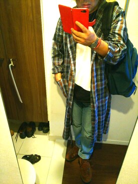 「U.Q（ユウキュウ）のアイテム」を使った、Jigenさん（メンズ・168cm）の秋コーディネート