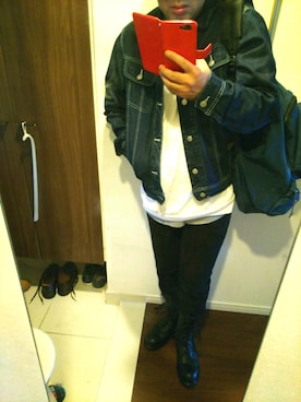 「U.Q（ユウキュウ）のアイテム」を使った、Jigenさん（メンズ・168cm）の秋コーディネート