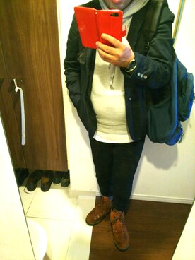 「UNIQLO（ユニクロ）のWOMEN ウルトラストレッチジーンズ（デニムパンツ）」を使った、Jigenさん（メンズ・168cm）の秋コーディネート