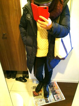 「FILSON（フィルソン）のアイテム（キャップ）」を使った、Jigenさん（メンズ・168cm）の冬コーディネート