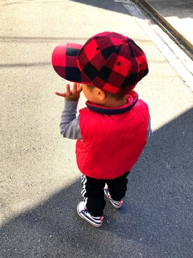 「DOUBLE_B（ダブルビー）のアイテム（ジャケット/アウター）」を使った、keyさん（キッズ・120cm）の秋コーディネート