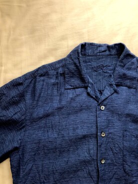 「VINTAGE（ヴィンテージ）のアイテム（シャツ/ブラウス、ブルー系）」を使った、Kaku wearさん（メンズ・176cm）の夏コーディネート